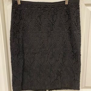 Talbots Black Lace Skirt